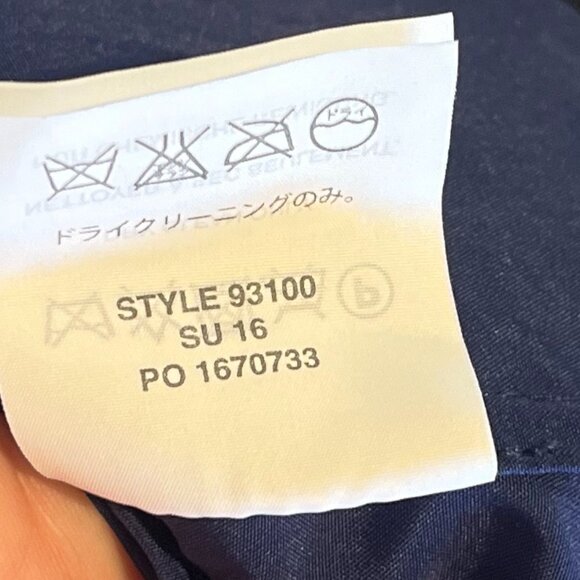 J. Crew Silk Chiffon Heidi Dress Dark Cove 93100 NWT Size 12 - Picture 9 of 9